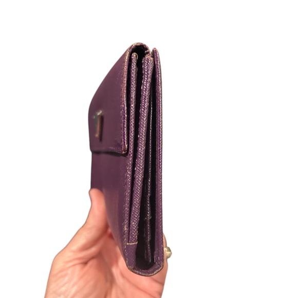 Prada Purple Saffiano Vintage Leather Wallet - Picture 3 of 11